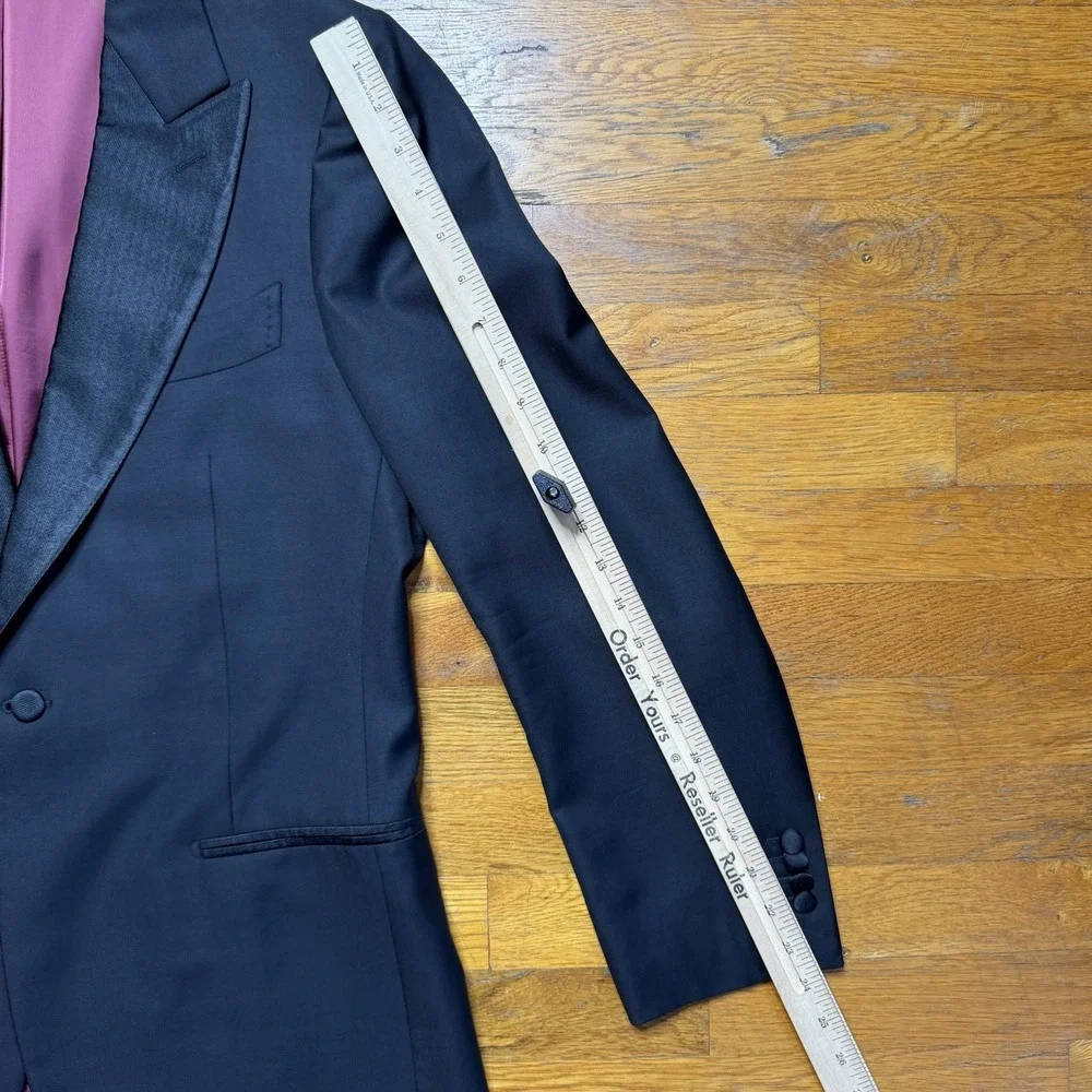 Suit Supply New Verona Tuxedo Jacket Mens 40R Black Vitale Barberis Canonico